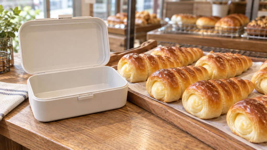 パンと別料金のランチボックスを組み合わせた生成イメージ