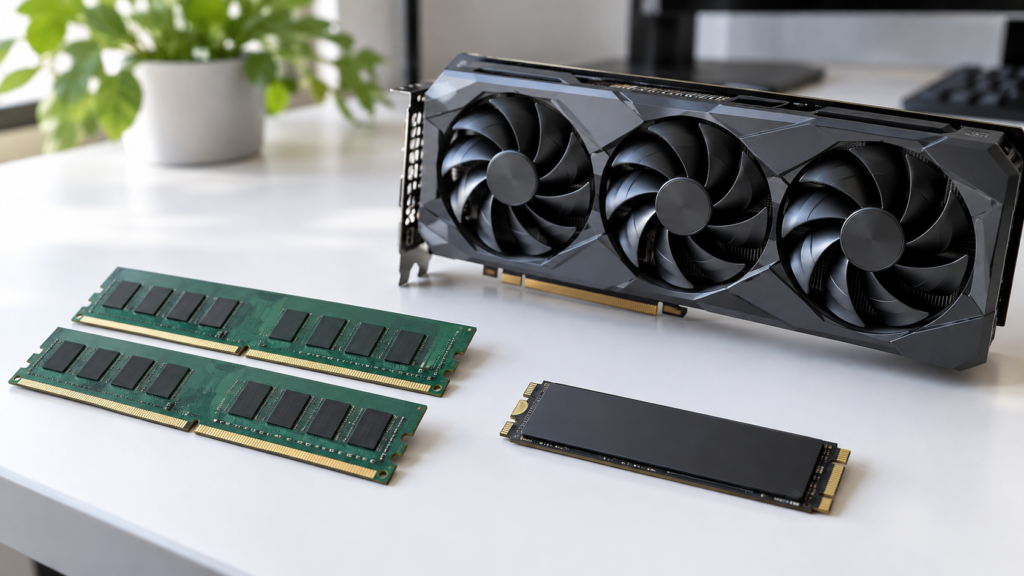 PCの動作環境を確認するときに区別したいメモリとSSDとGPU
