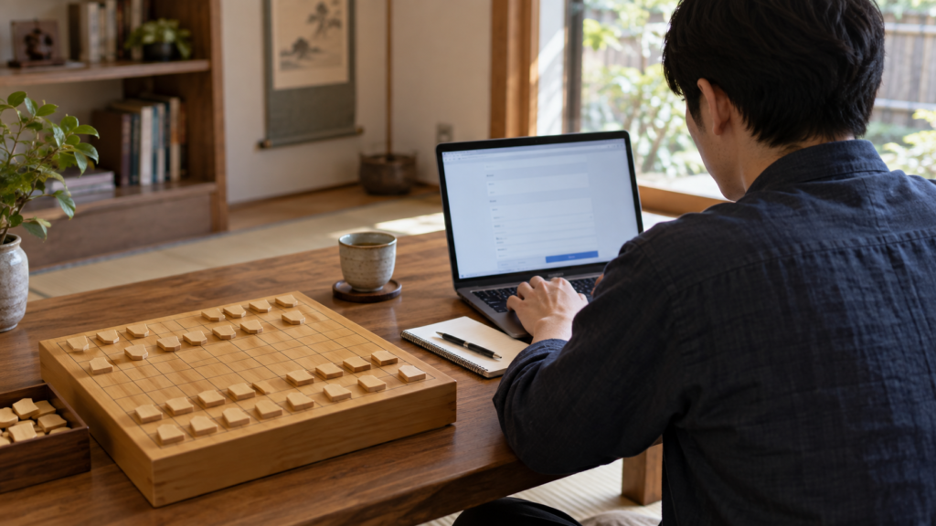 将棋イベントへの応募を準備するイメージ