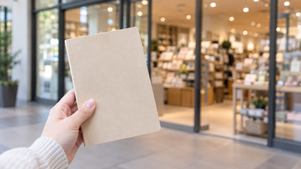 買い物の候補を用意して小物売り場へ向かうイメージ