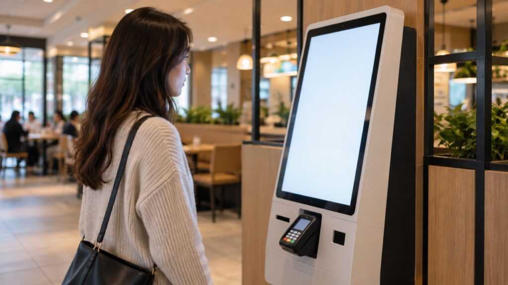 店頭の注文画面で内容を確認するイメージ