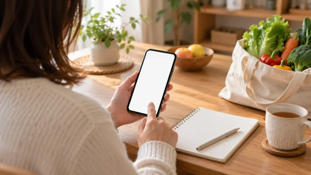 買い物前に会員証の準備をするイメージ